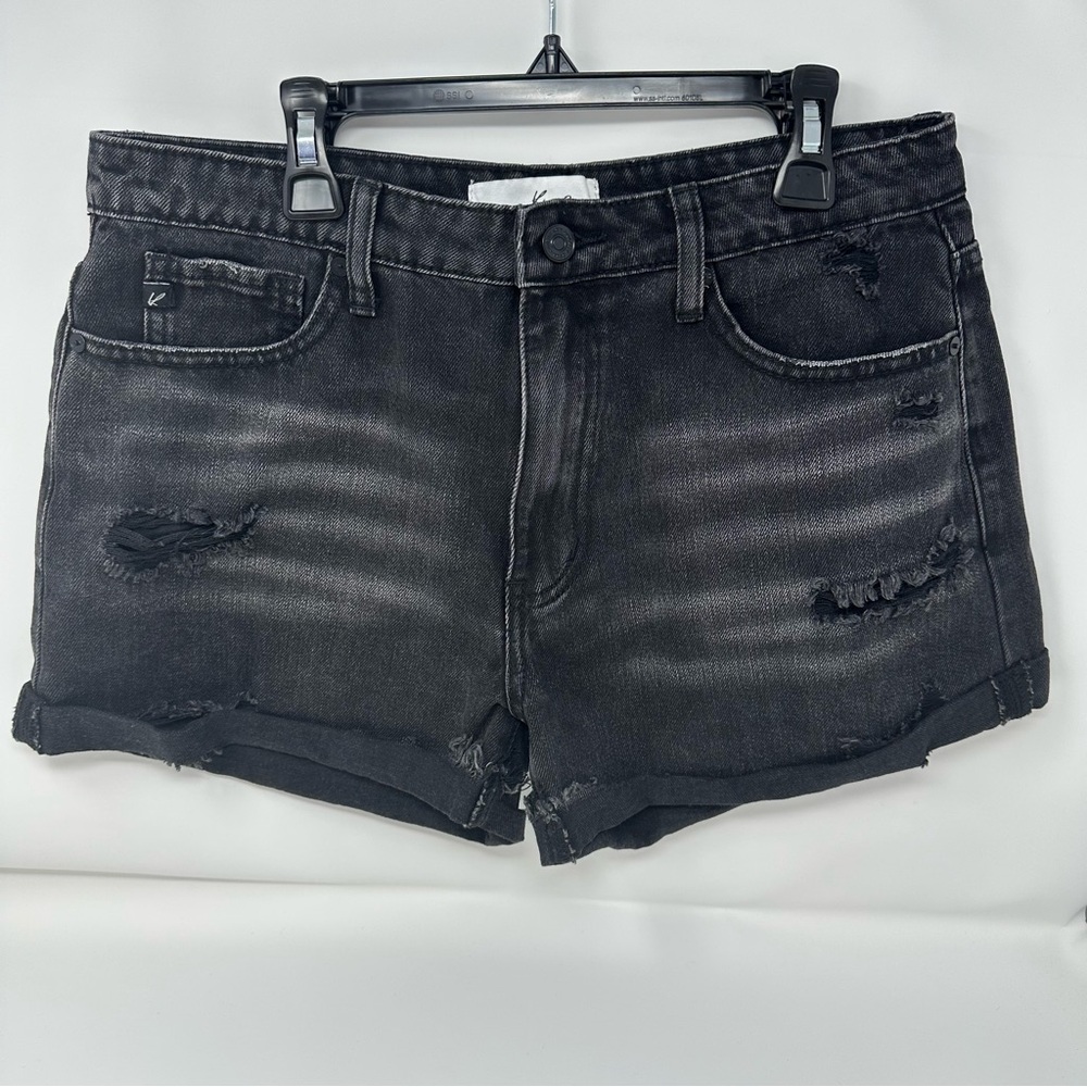 KanCan Black Jean Shorts Distressed Cut-Off Style